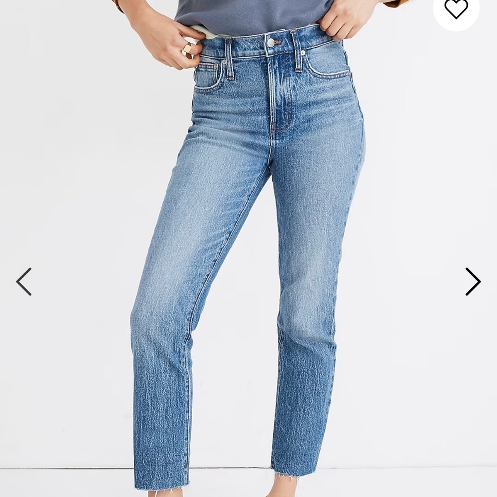 Madewell ‘The Perfect Vintage Jean’ in Enmore Wash: Raw-Hem Edition, Size 25.